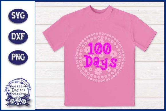 100 Days School Flower SVG: Graphics for Crafts