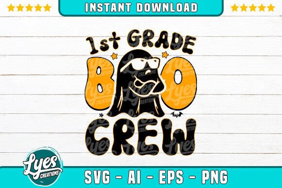 1st Grade Boo Crew Graphics for Crafts