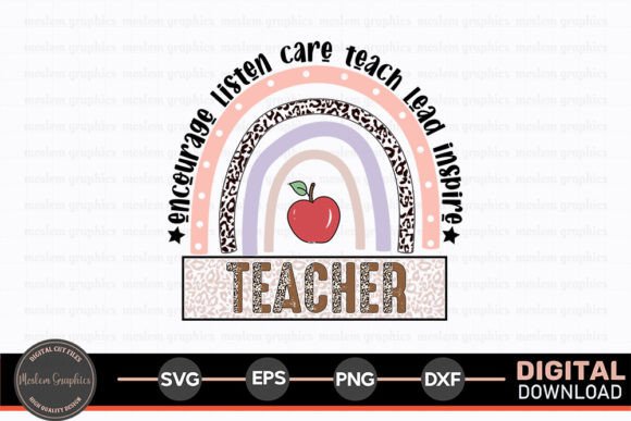 Encourage Listen Care Teach Lead: Graphics for Crafts