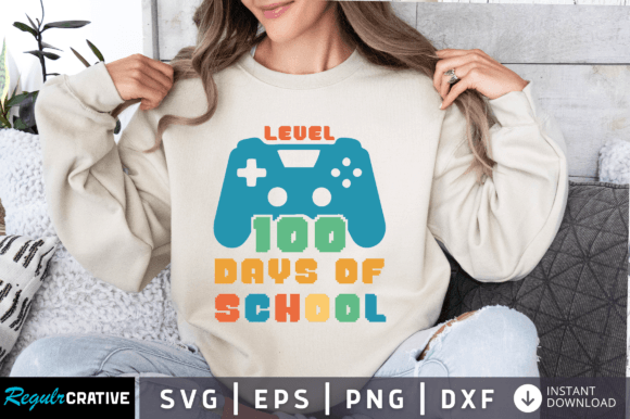 Level 100 Days School Font for Crafts & Graphics
