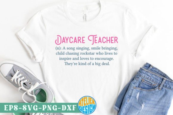 Review: Daycare Teacher Definition Retro Tshirt Design