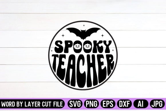 Review: Spooky Teacher Round Signs SVG for Embroidery