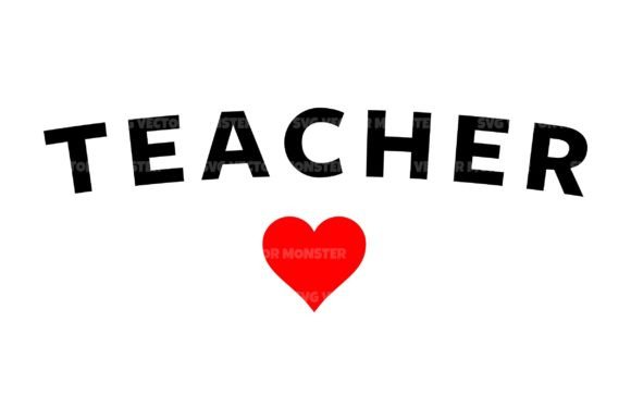 Teacher Red Heart SVG: Graphics for Crafts & Blogs